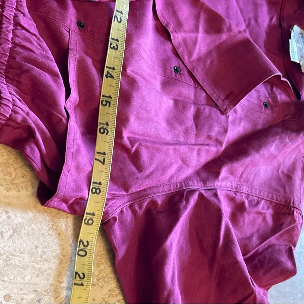 Pierre Cardin Boutique Shirt Dress 100% Silk Designer 80s 90s Retro Vintage Pink - Picture 7 of 11